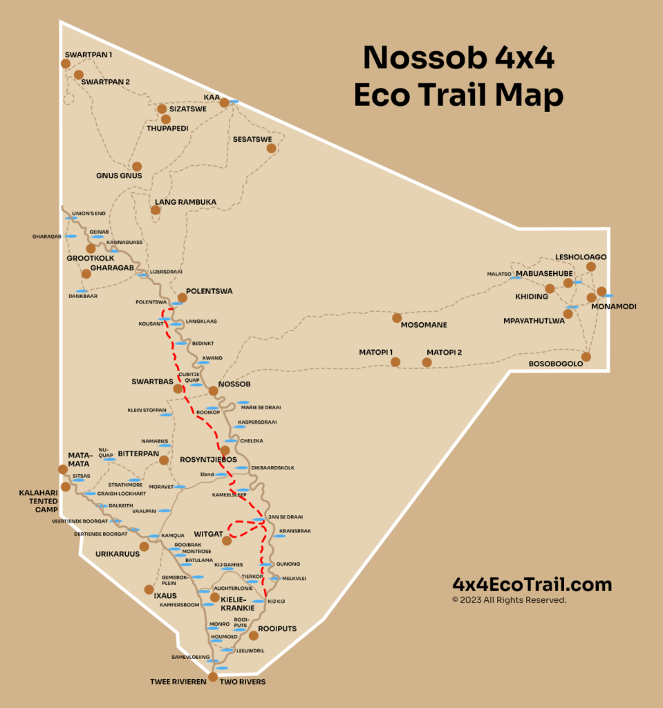 Nossob 4x4 Eco Trail - Map